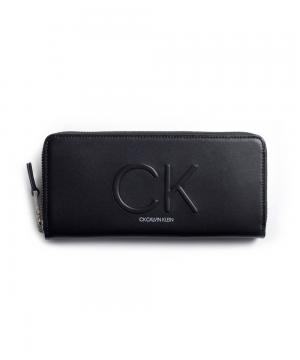 CKカルバン・クライン ロゴス ラウンドファスナー型長財布 カード段12の画像