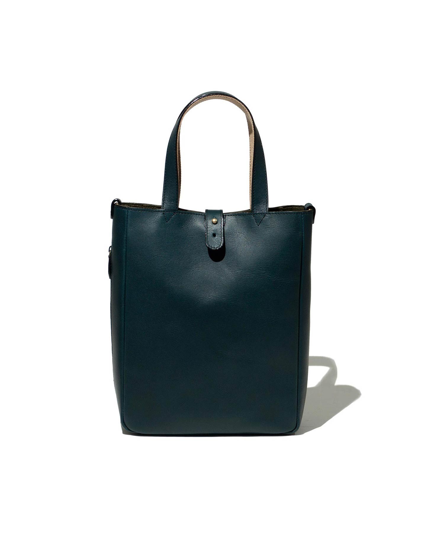 シルバーレイククラブ オイルレザー ショルダー兼用ミニトートバッグ(コン)