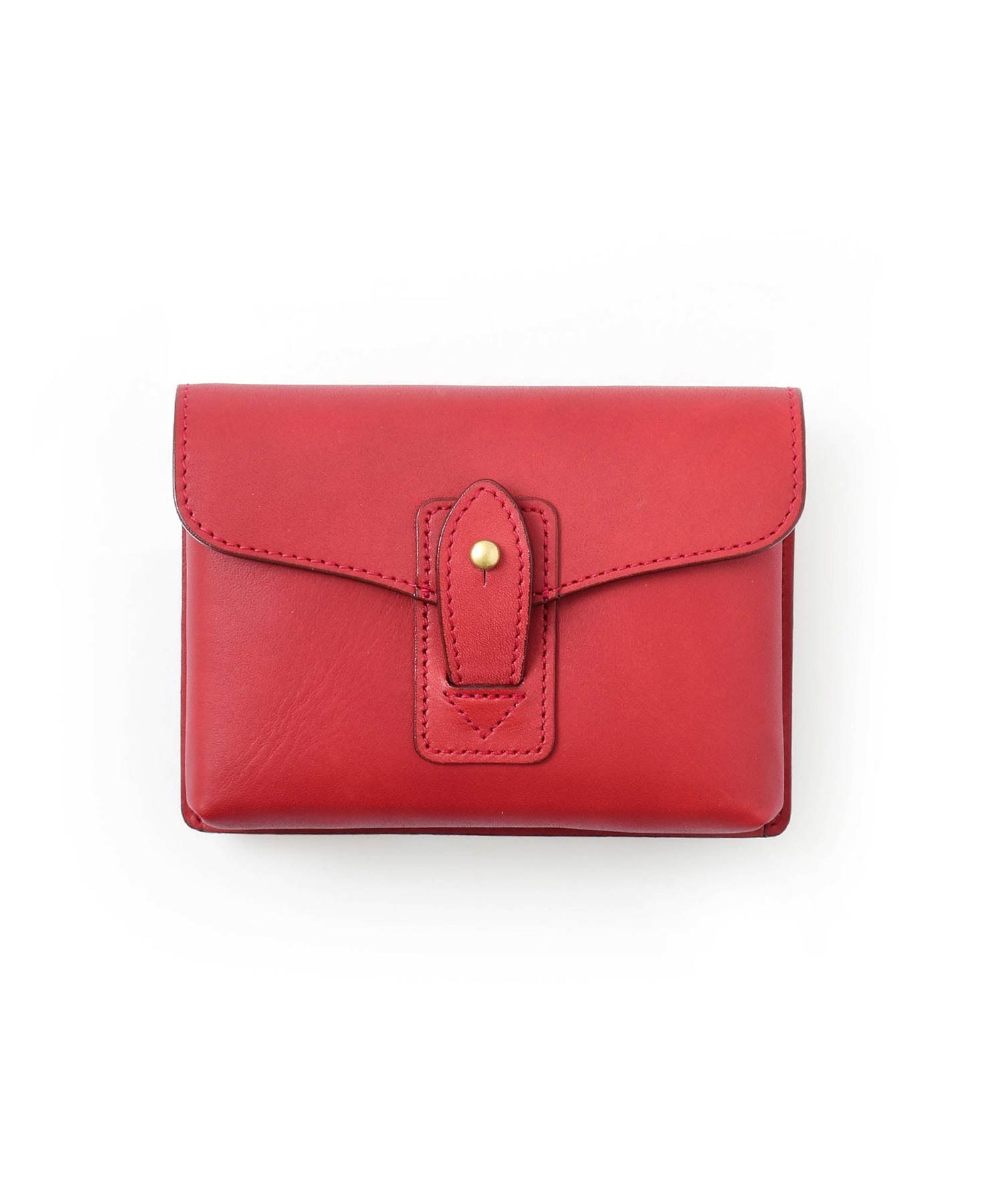 シルバーレイククラブ オイルレザー ベルトポーチ 13cm サプリメントケース付き(アカ)