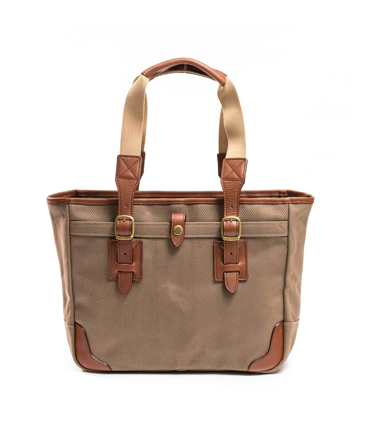 シルバーレイククラブ ヘリンボーン トートバッグ A4ジャスト(カーキ)