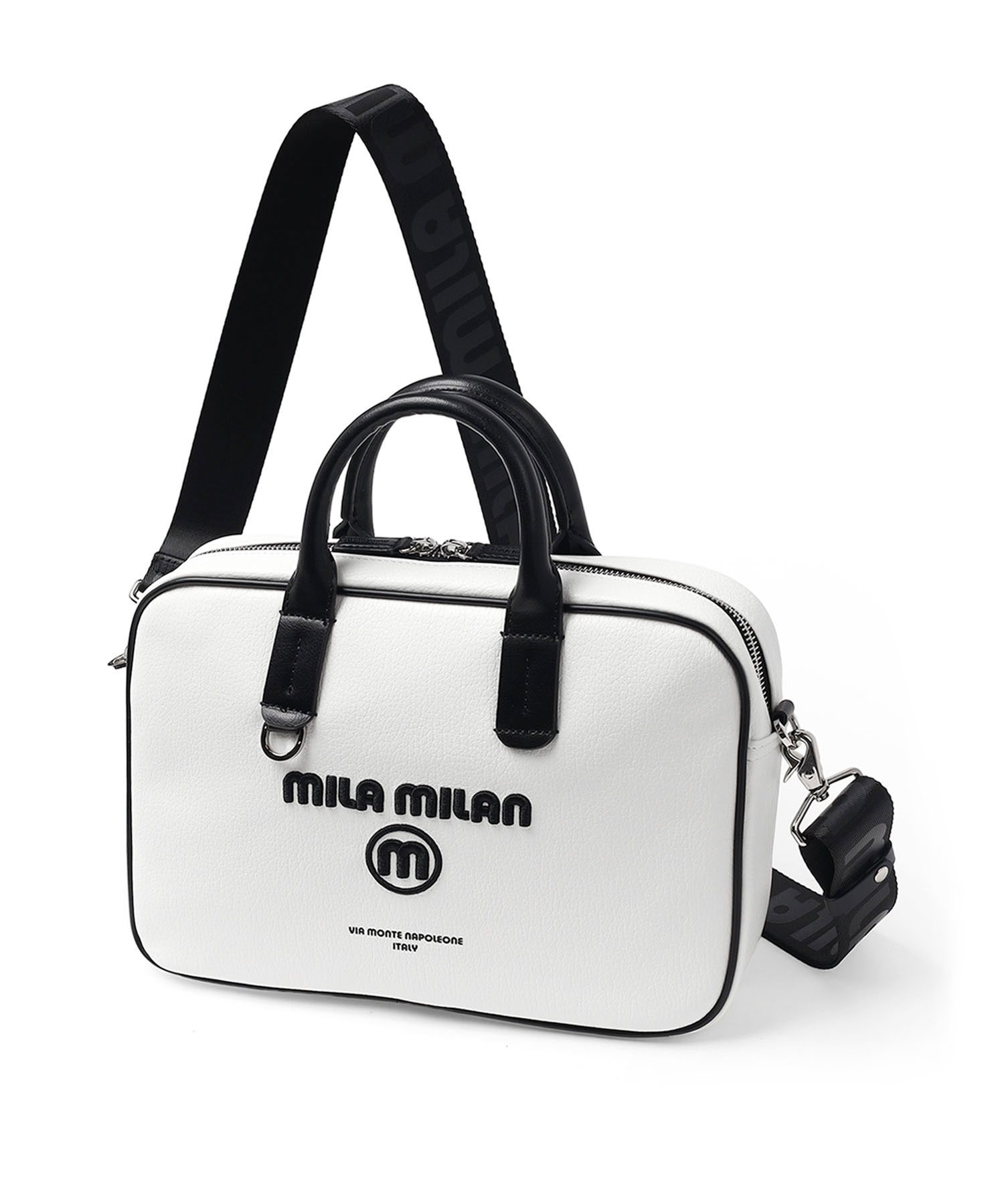 ミラ・ミラン ププリエ ショルダーバッグ B5 2WAY(シロ)