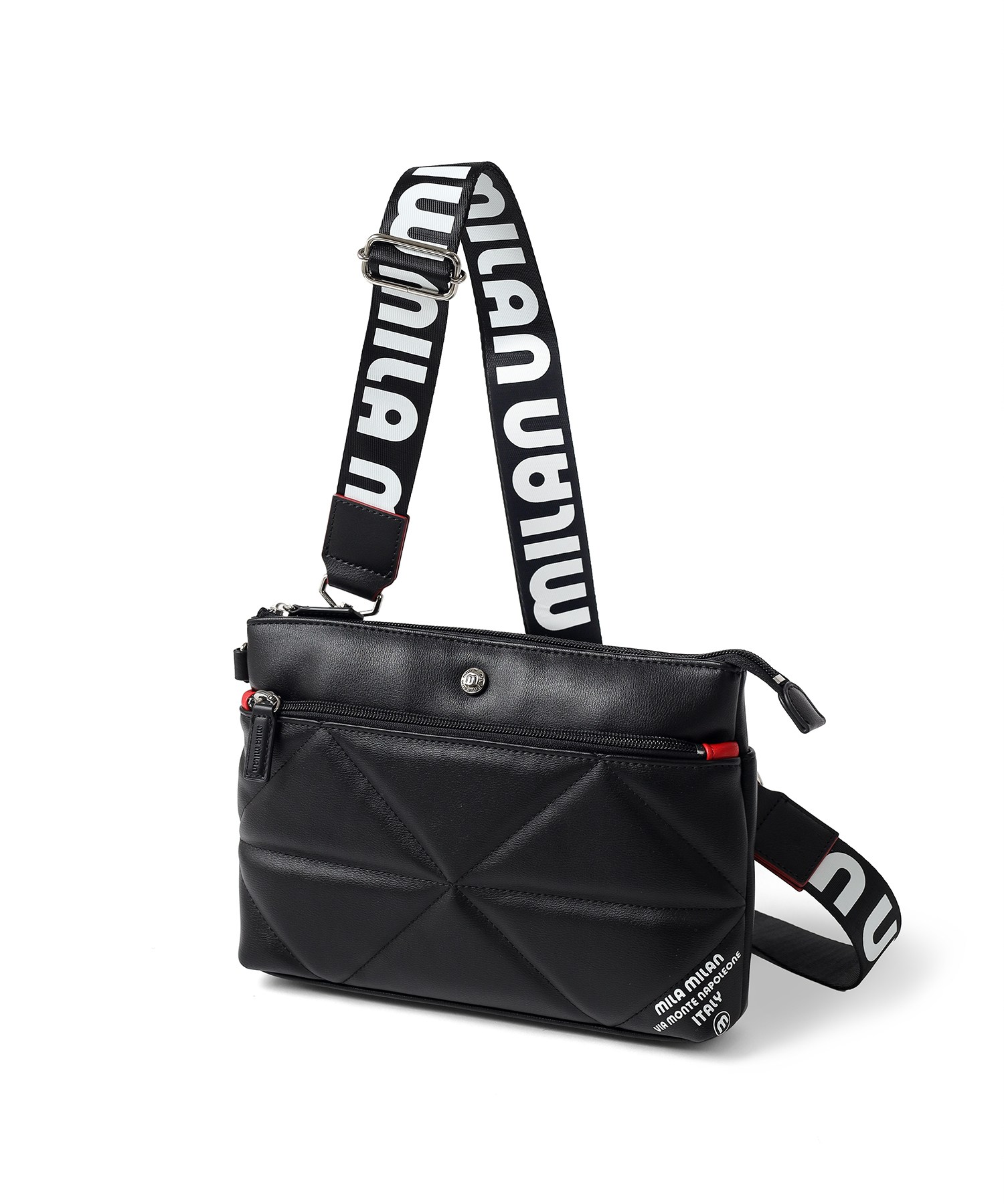 ミラ・ミラン テトラ クラッチ兼用 ショルダーバッグ(クロ)