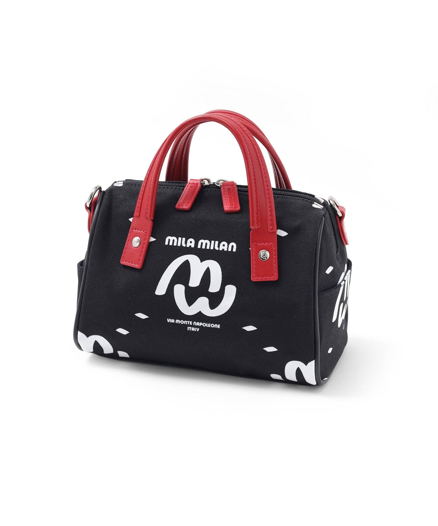 ミラ・ミラン ミミ ショルダーバッグ兼用ミニボストンバッグ(クロ)