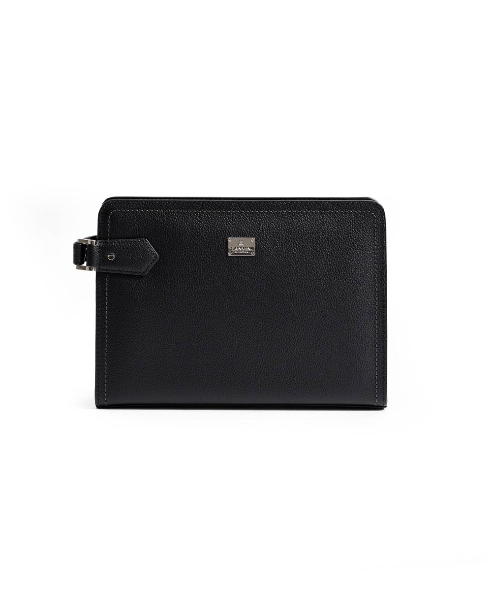 ランバン コレクション マクシム レザーメンズバッグ 25cm(クロ)