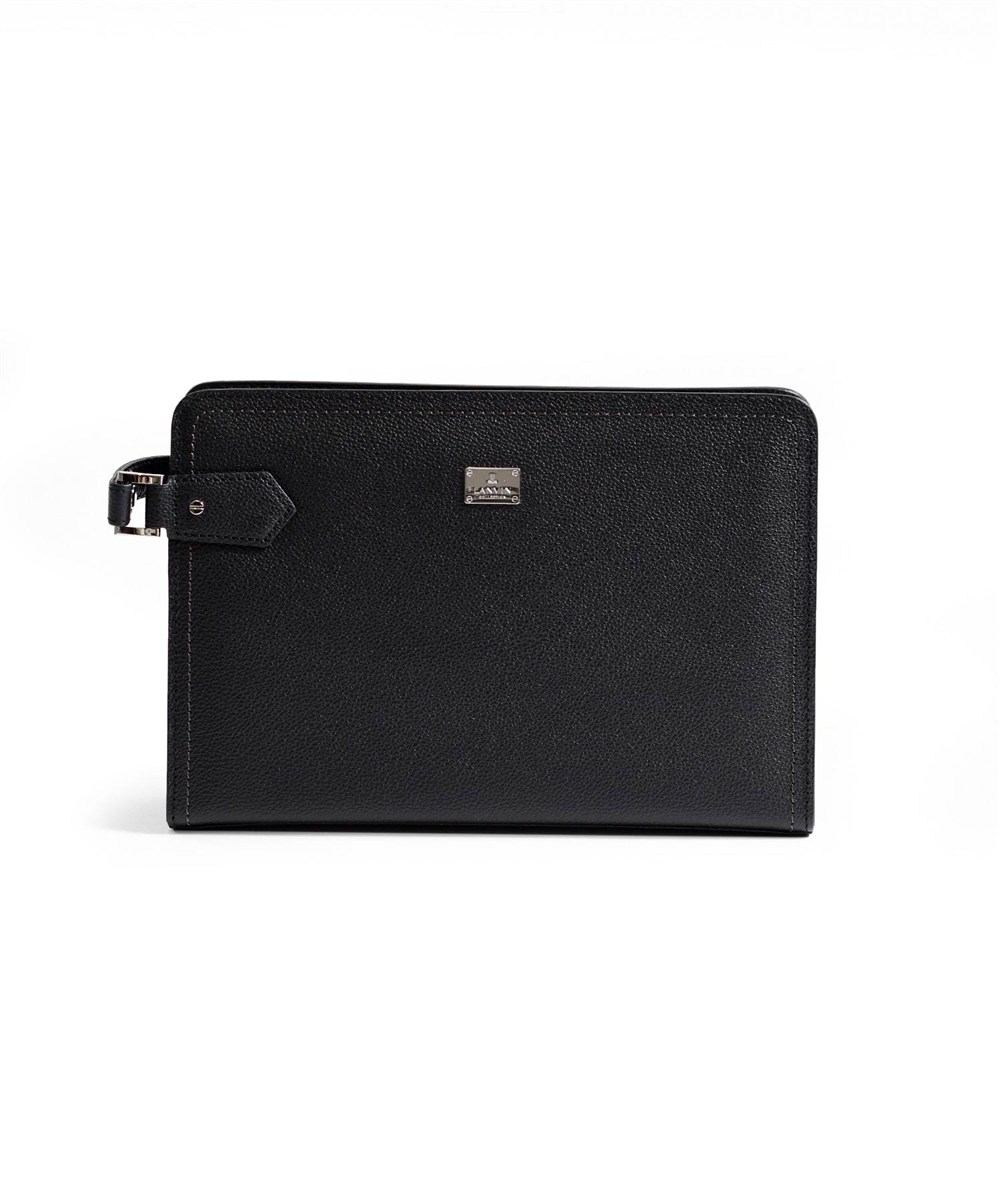 ランバン コレクション マクシム レザーメンズバッグ 28cm(クロ)