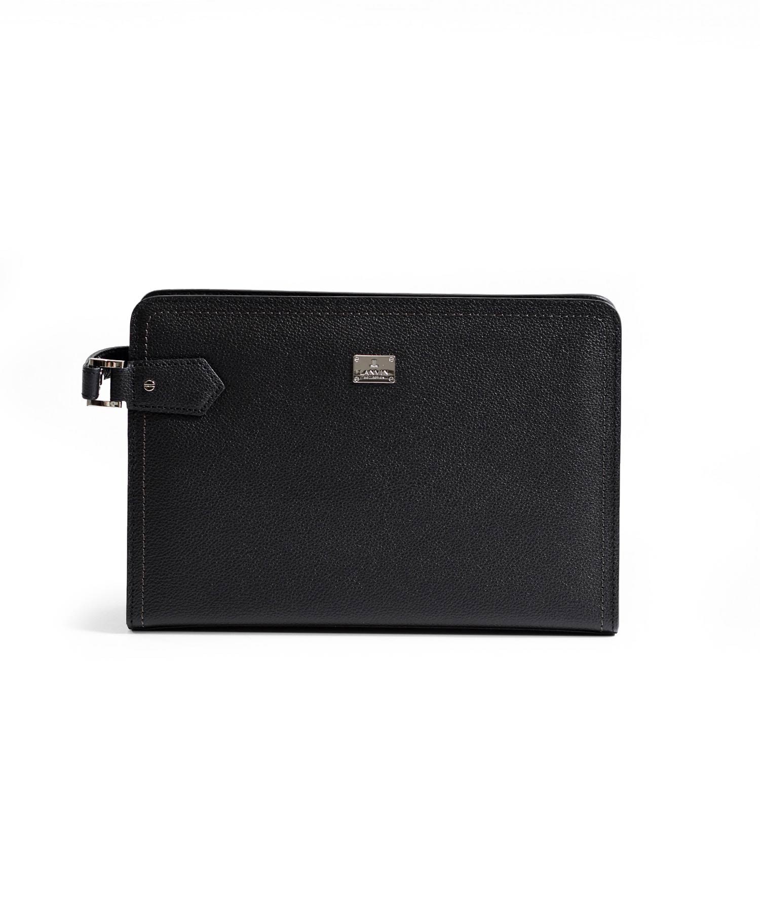 ランバン コレクション マクシム レザーメンズバッグ 28cm(クロ)