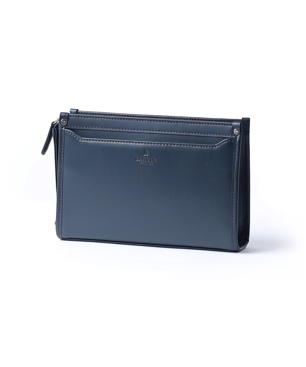 ランバン コレクション ニューフロー レザークラッチバッグ 27cm(コン)