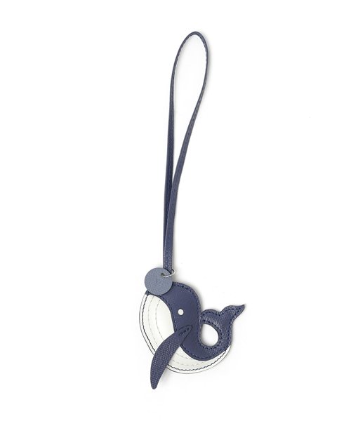 SO-ZACCA レザーアニマルチャーム クジラ 刻印タグ付き