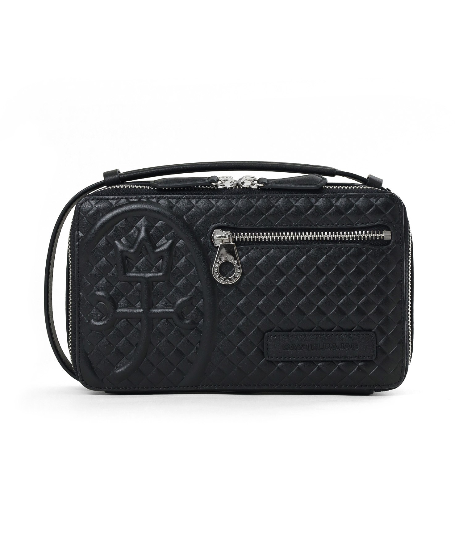 カステルバジャック ガルボ レザーメンズバッグ カード段24(クロ)