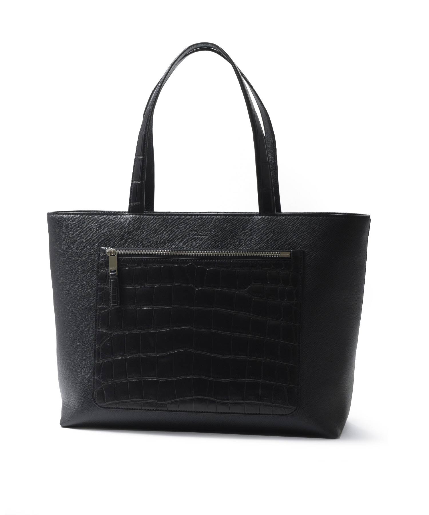 フジタカ ギャラリー WAPROLUX×CROCODILE トートバッグ A4(クロ)