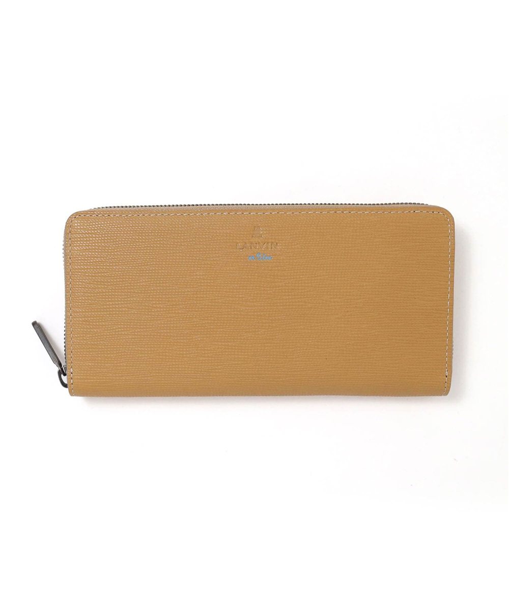 ランバン オン ブルー スタンパ ラウンドファスナー長財布 カード段13