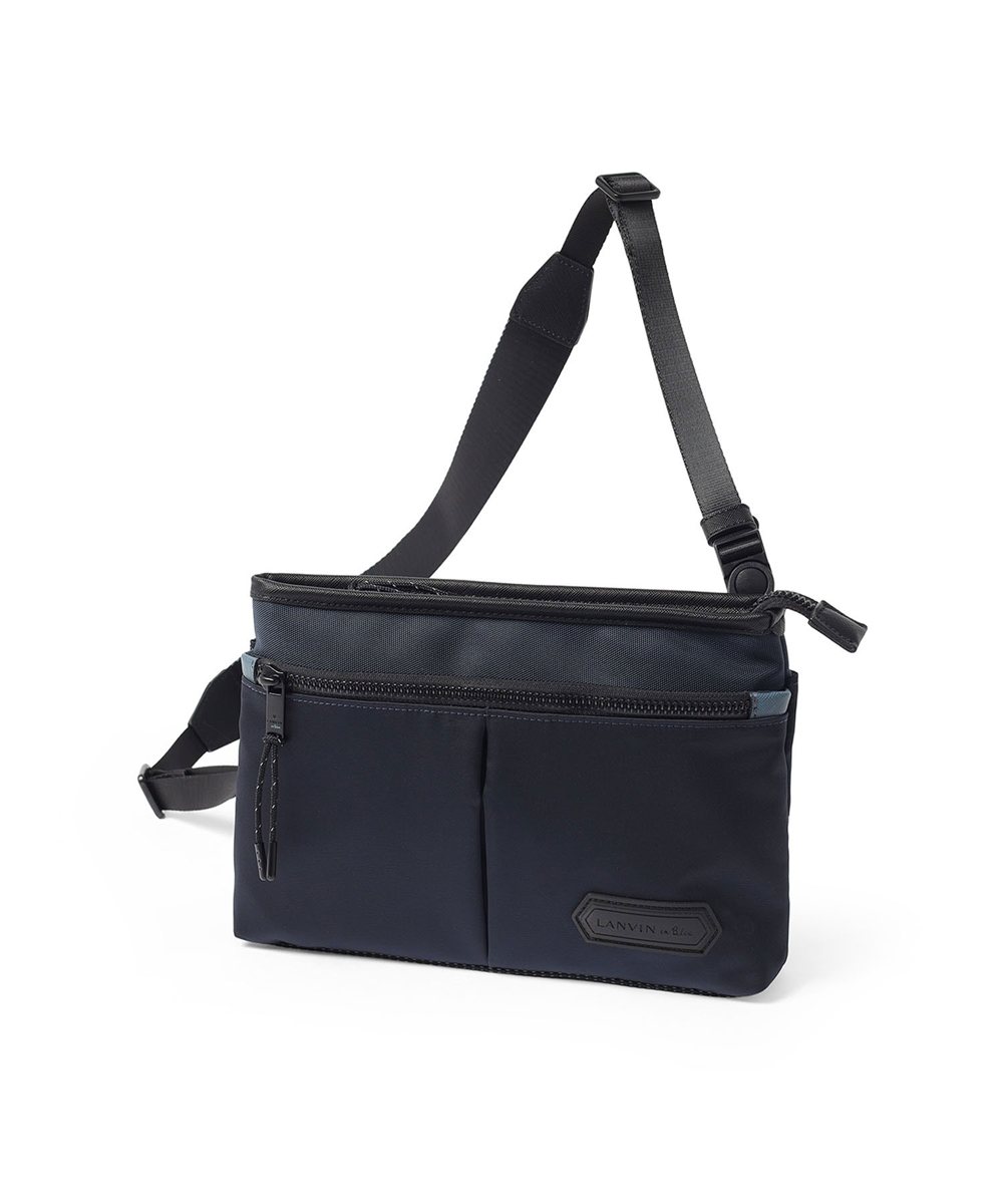 ランバン  オン ブルー フレーズ サコッシュ型 ショルダーバッグ(コン)