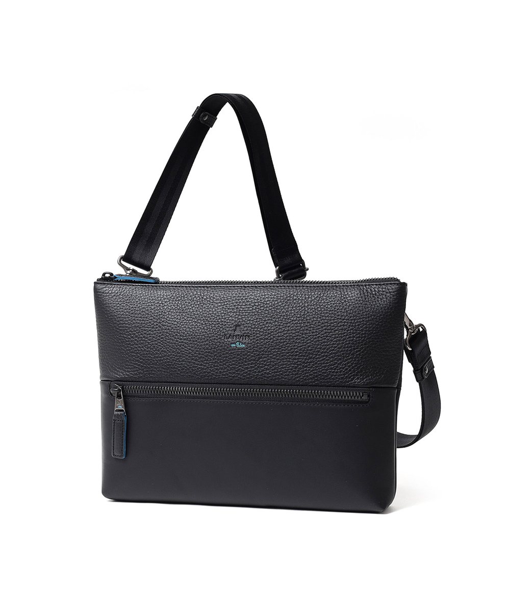 ランバン オン ブルー フェリチタ レザーショルダーバッグ B5 2WAY