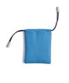 フジタカ ガトー小物 ミニサイズの総革の巾着袋(ブルー)