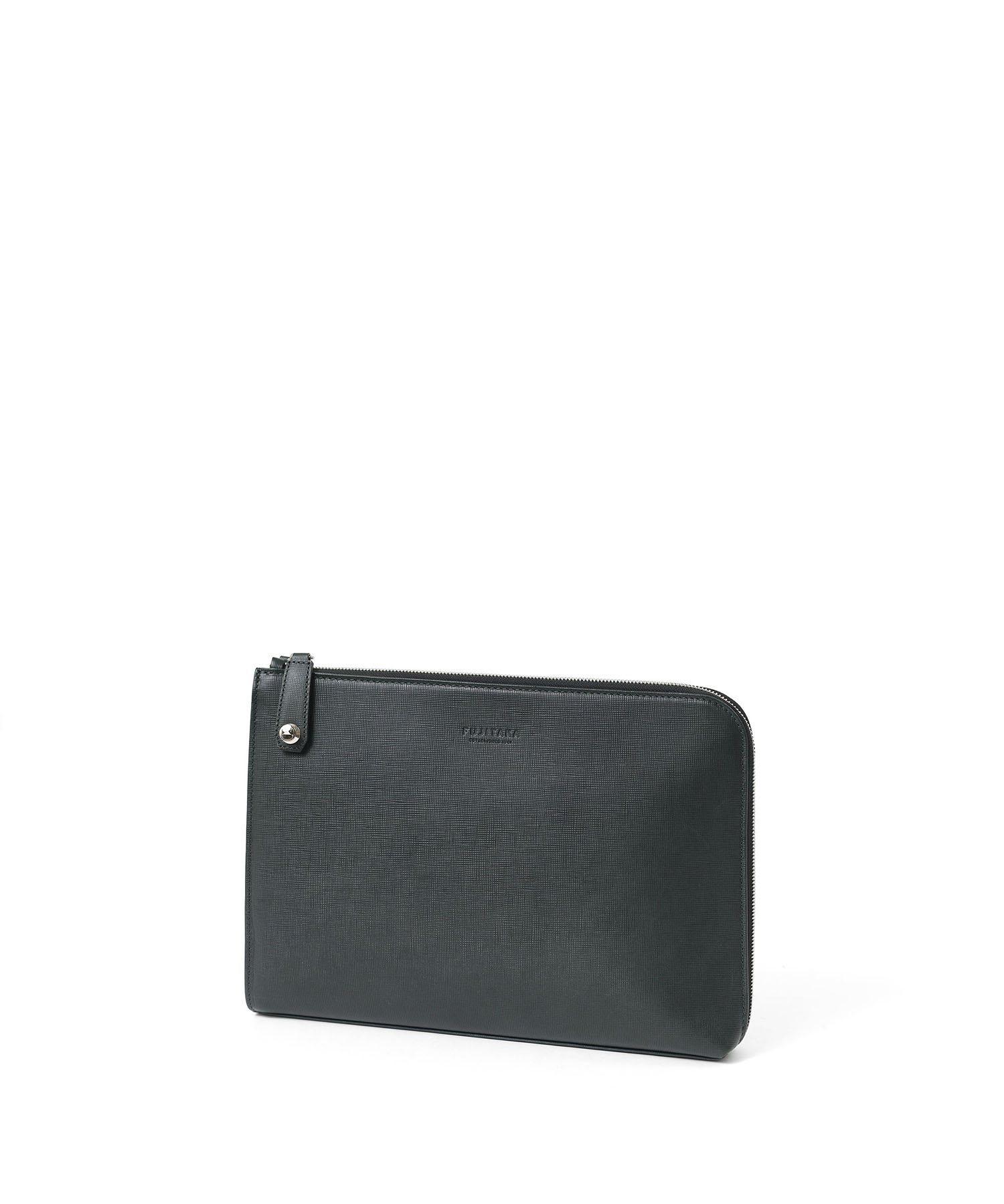 フジタカ エキストラアンティック レザークラッチバッグ B5(グリーン)