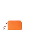 フジタカ ワープロラックスコンフォート レザークラッチバッグ B5(オレンジ)