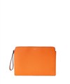 フジタカ ワープロラックスコンフォート レザークラッチバッグ A4(オレンジ)