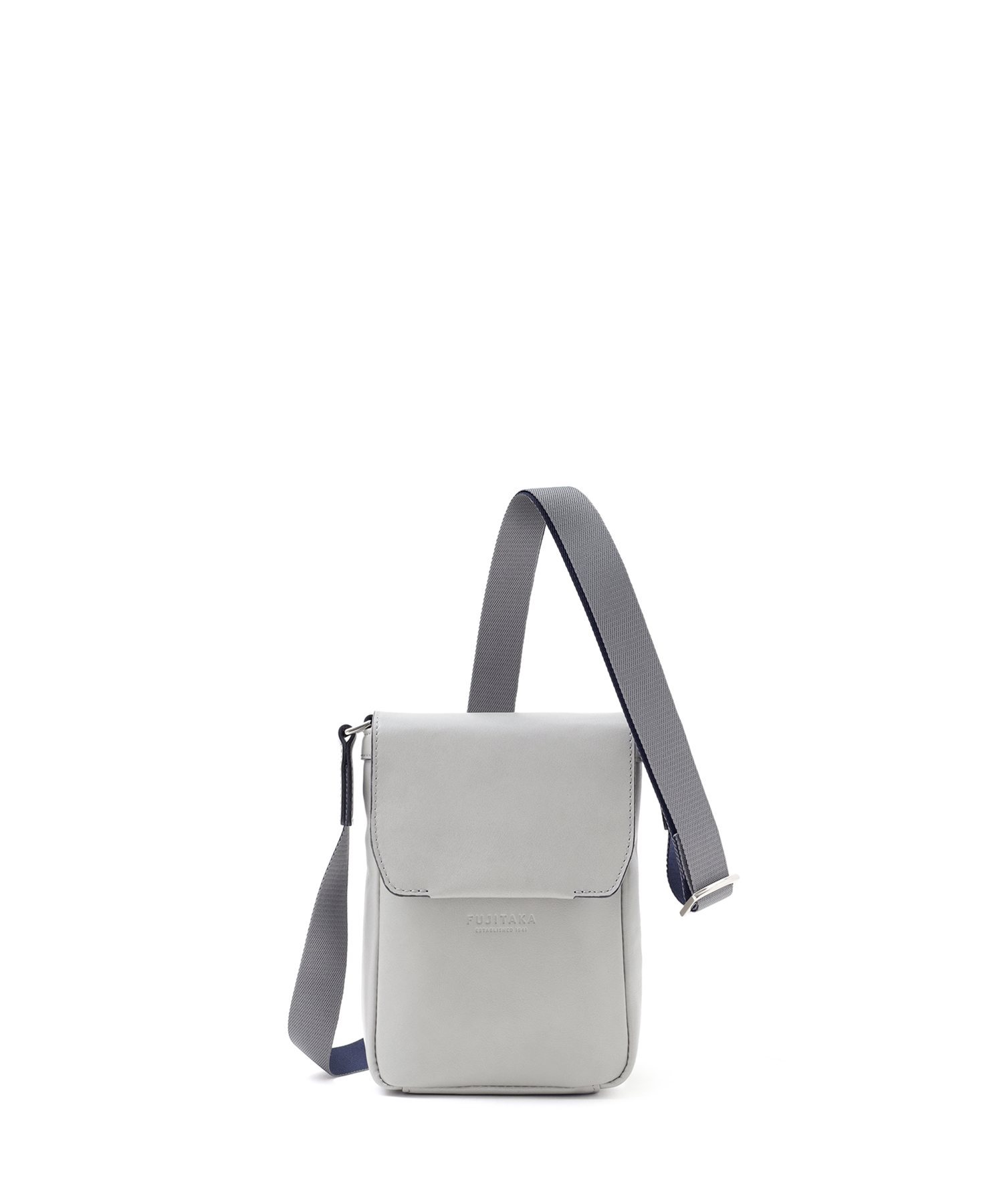 フジタカ ニューポスタ レザーミニショルダーバッグ(グレー)