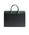 フジタカ ディアマン レザービジネスバッグ A4(クロ・グリーン)
