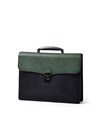 フジタカ ディアマン レザービジネスバッグ A4 カブセ(クロ・グリーン)