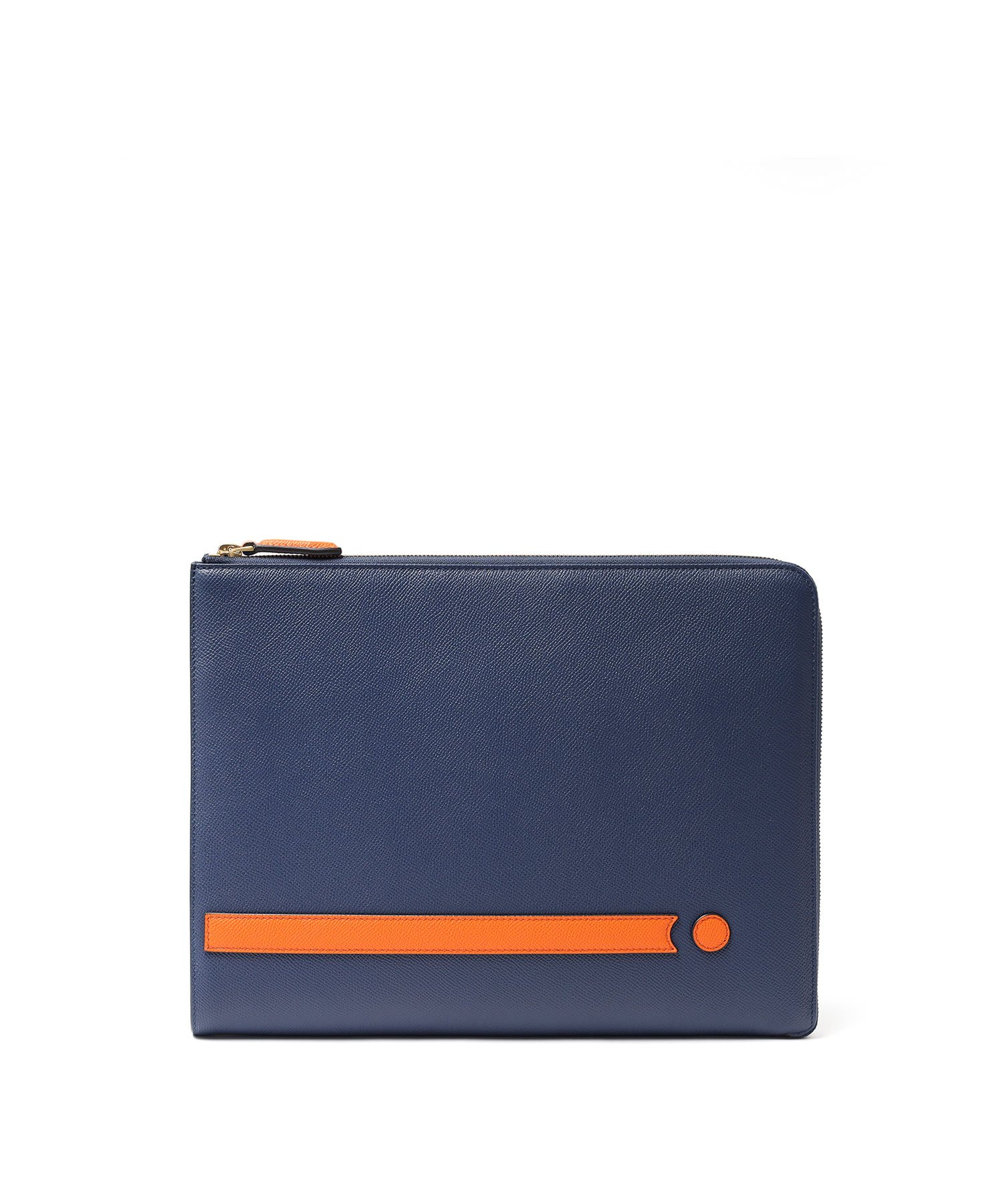 フジタカ ミーツ NO CHASER レザークラッチバッグ A4(インクブルー)