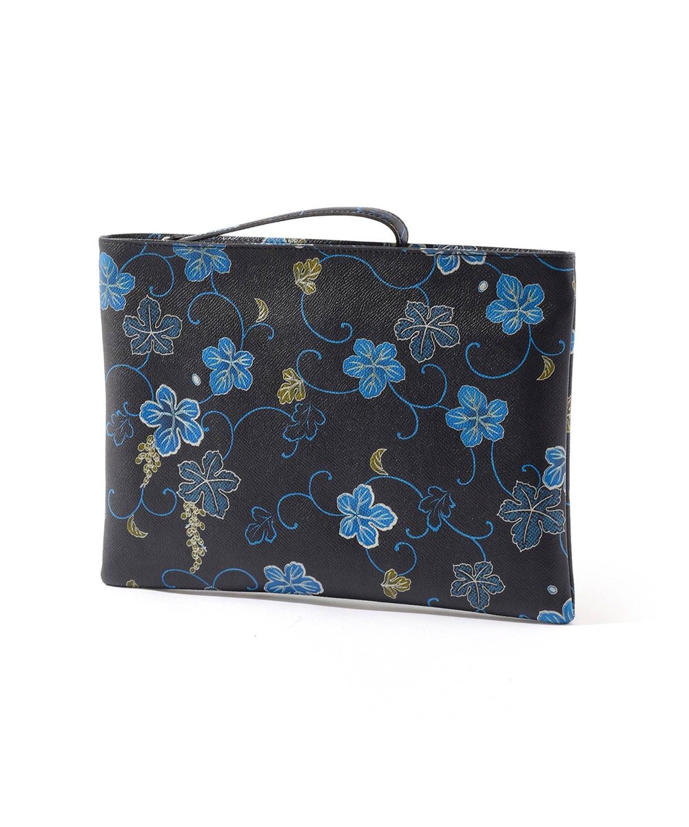 フジタカ ミーツ KARAKUSA KYOTO Leather レザークラッチバッグ B5