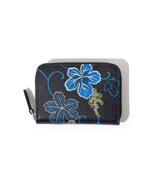 フジタカ ミーツ KARAKUSA KYOTO Leather 小銭入れ BOX型 カード段付き