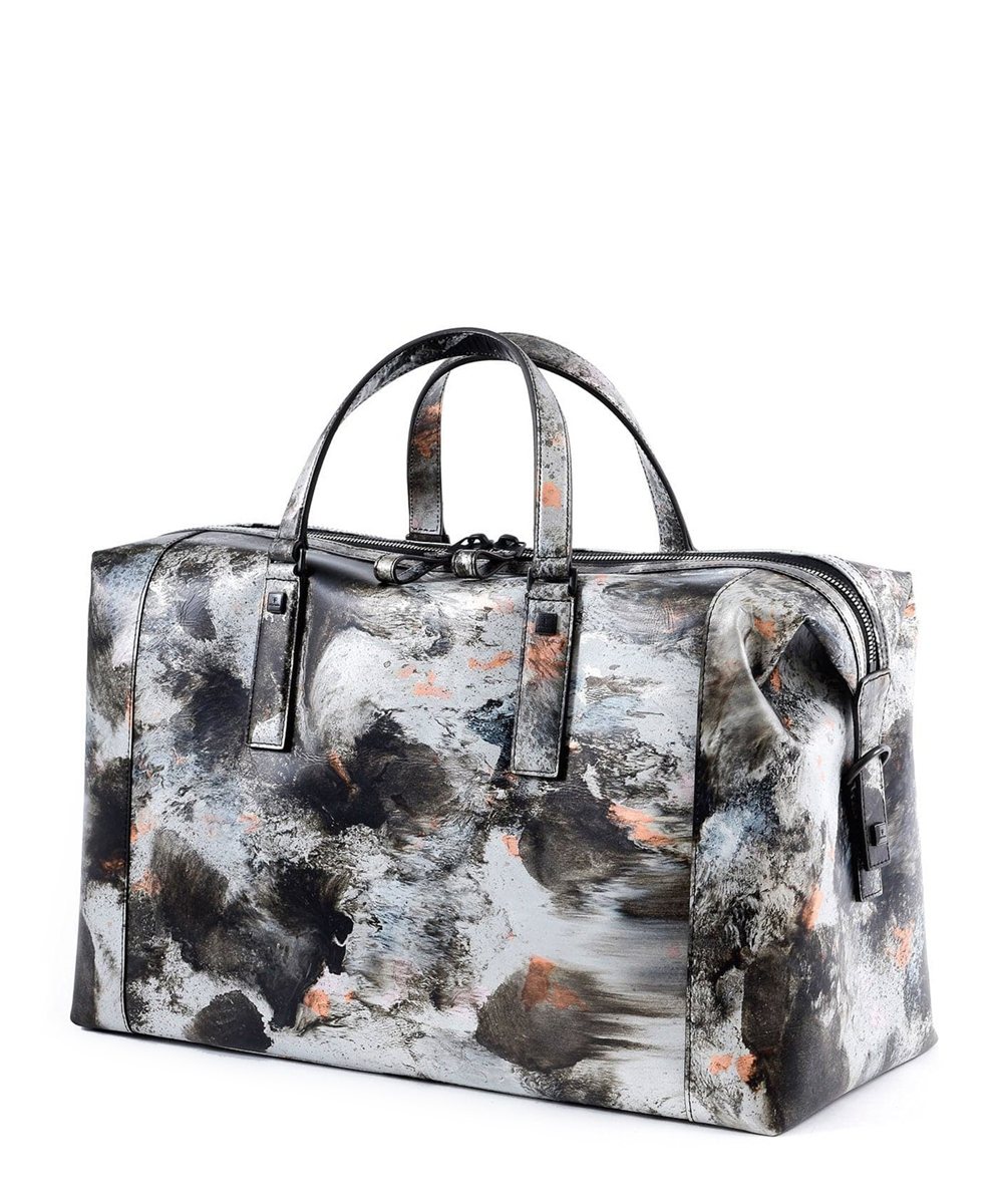 フジタカ ミーツ KYOTO Leather Brush dyeing ボストンバッグ