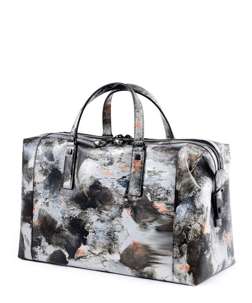 フジタカ ミーツ KYOTO Leather Brush dyeing ボストンバッグ