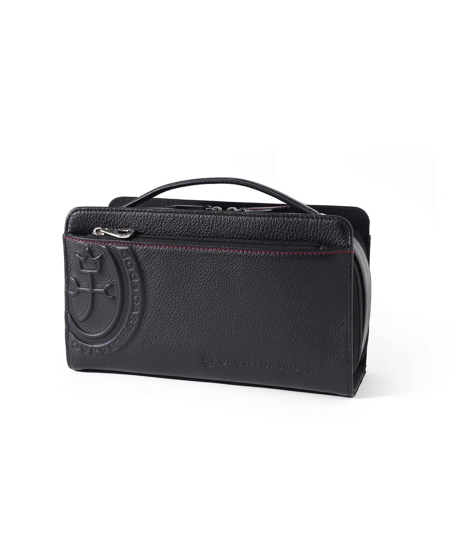 カステルバジャック マーチ レザーメンズバッグ ダブルルーム(クロ)