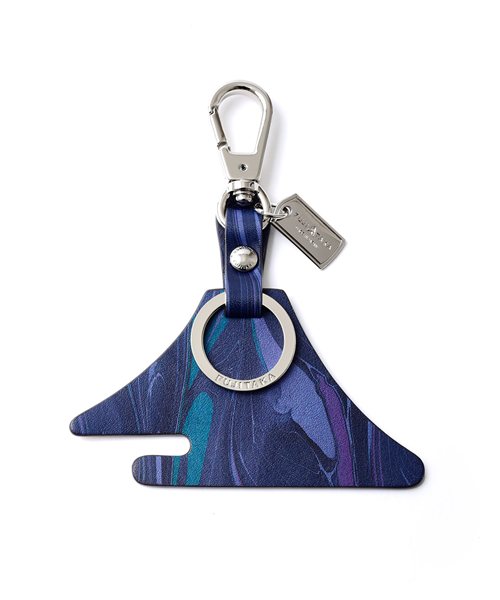 フジタカ ミーツ KYOTO Leather SUMINAGASHI キーホルダー 【富士山】