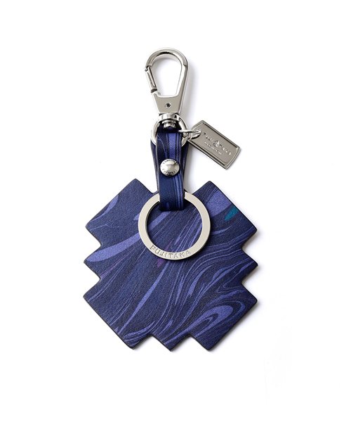 フジタカ ミーツ KYOTO Leather SUMINAGASHI キーホルダー 【匠】