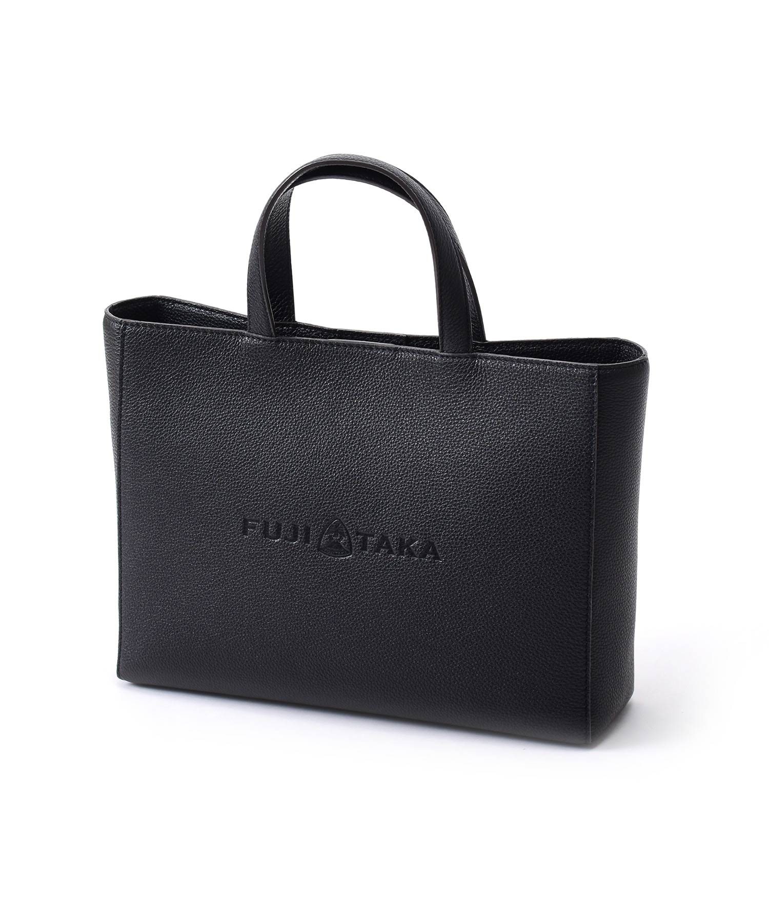 FUJITAKA ブラックレザー ミニハンドバッグ FUJITAKA / フジタカ ショッパーIII ミニレザートートバッグ / トート