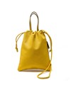 フジタカ フィノ レザー巾着ミニバッグ 2WAY(イエロー)