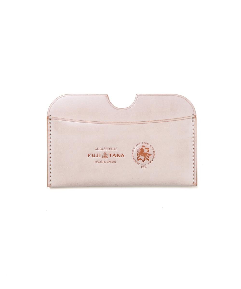 フジタカ コードバン クォーツ カードケース  薄型