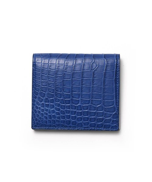 フジタカ グランブルー クロコダイル 二つ折り財布 純札 カード段6