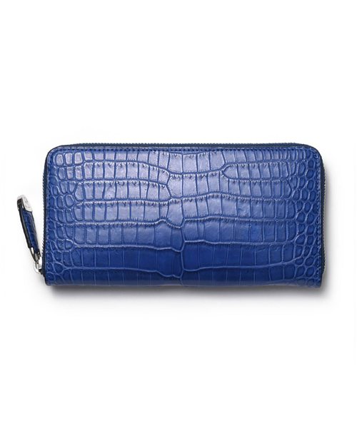 フジタカ グランブルー クロコダイル ラウンドファスナー長財布 純札 カード段12