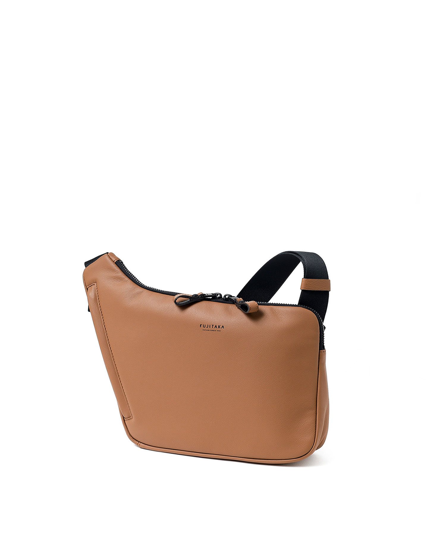 フジタカ ロカス レザーショルダーバッグ(キャメル)