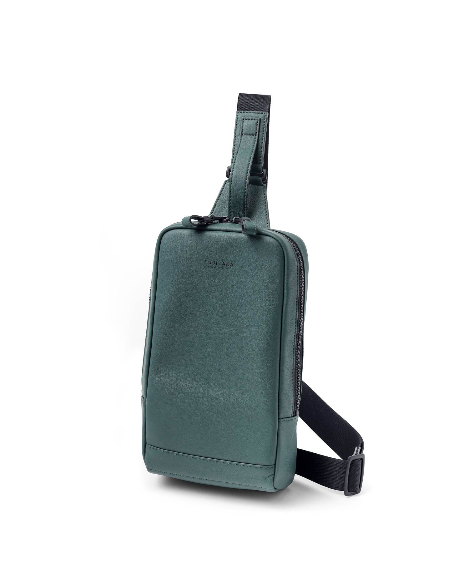 フジタカ ロカス レザーワンショルダーバッグ(グリーン)