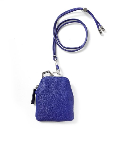 シェーブル ゴートレザー 総革ネックポーチ