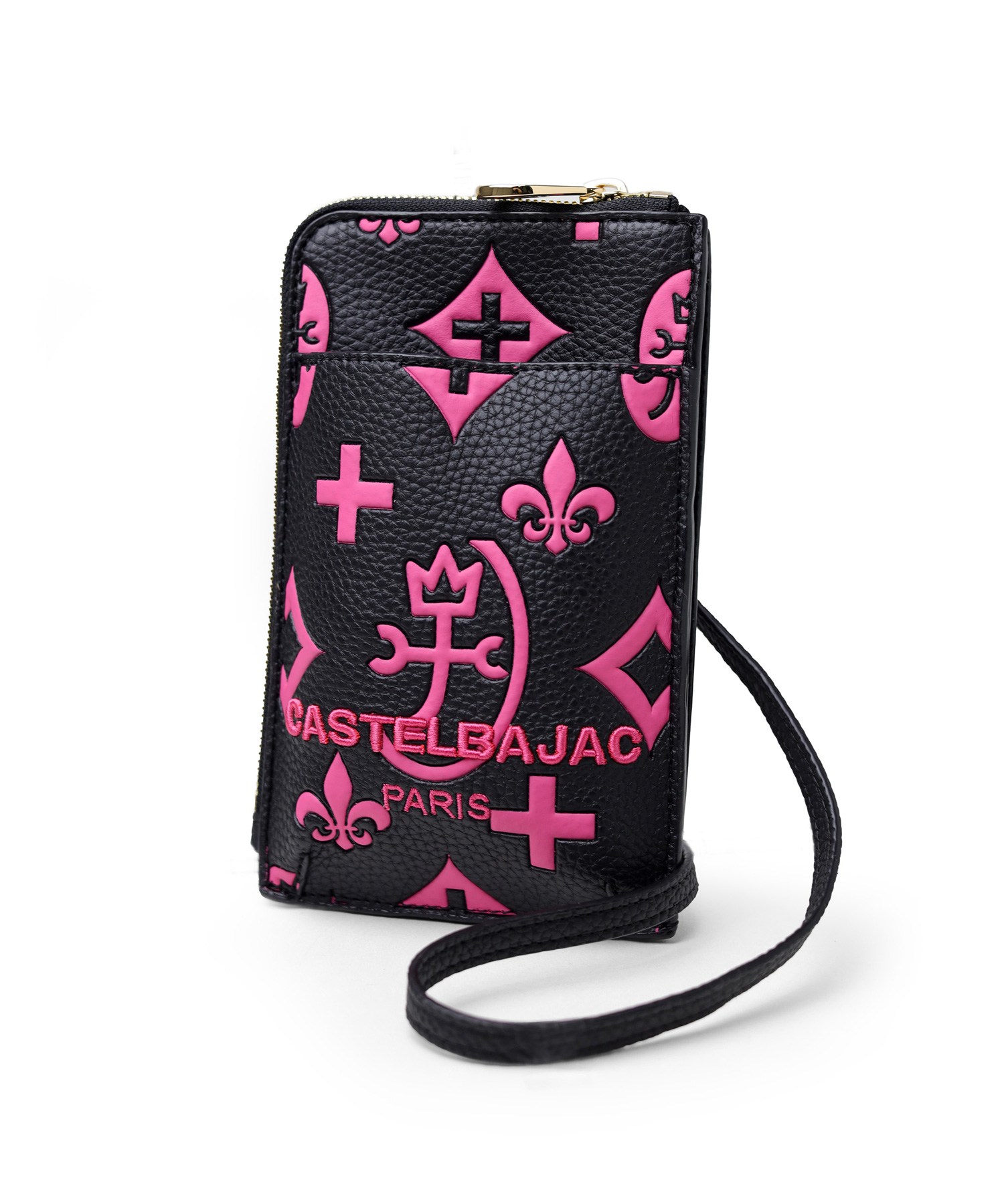 CASTELBAJAC PARIS ショルダーバッグ ブラック ピンク カステルバジャック クレア スマホショルダーバッグ メンズ No.68134