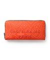 カステルバジャック ミカ ラウンドファスナー長財布 カード段12(オレンジ)