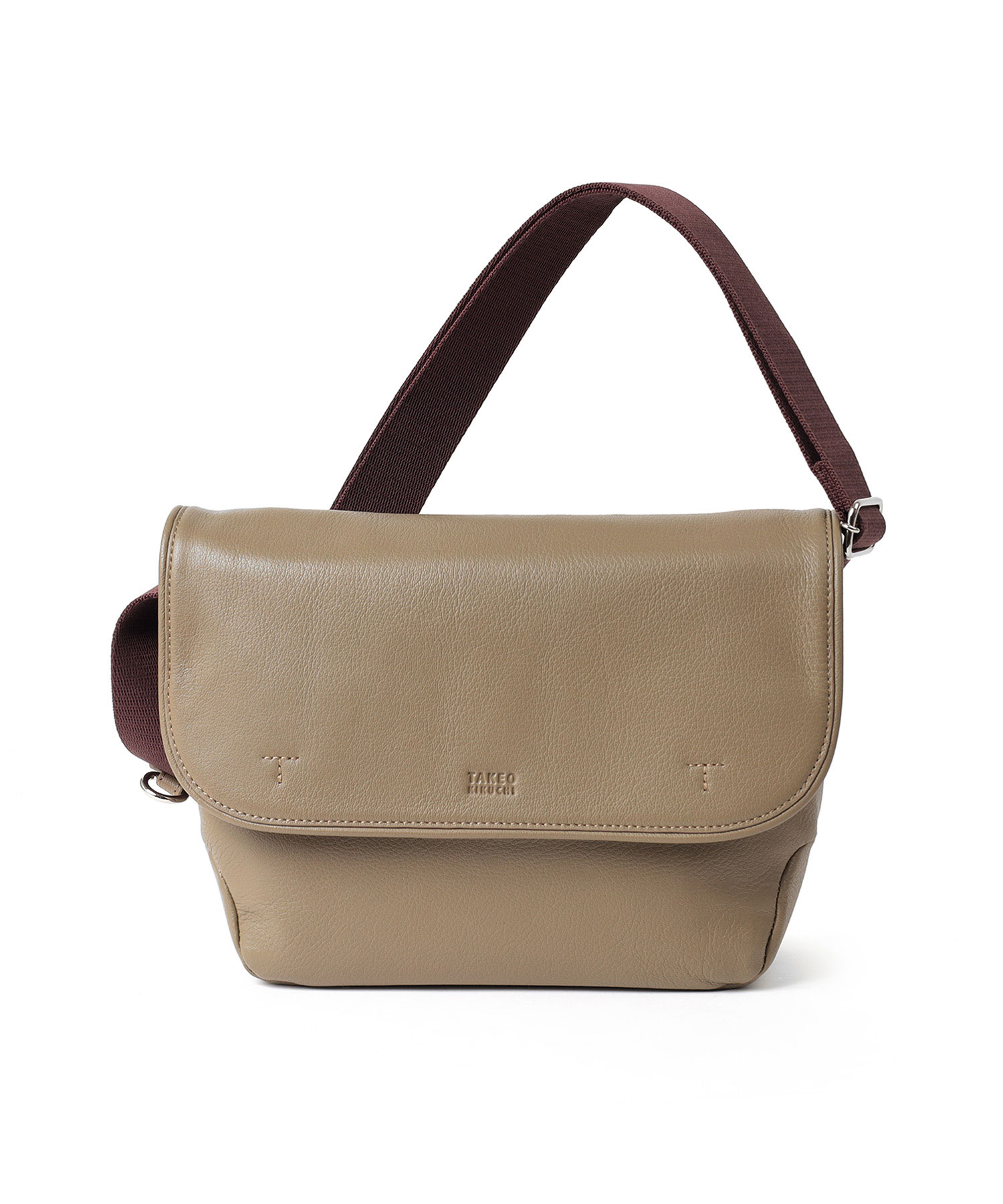 タケオキクチ フィル レザーミニショルダーバッグ(トープ)
