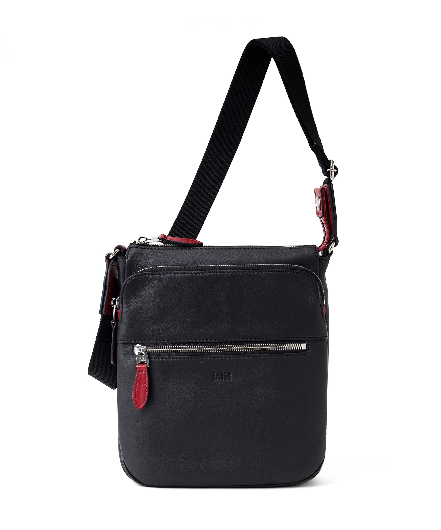 タケオキクチ ソバージュ レザーミニショルダーバッグ(クロ)