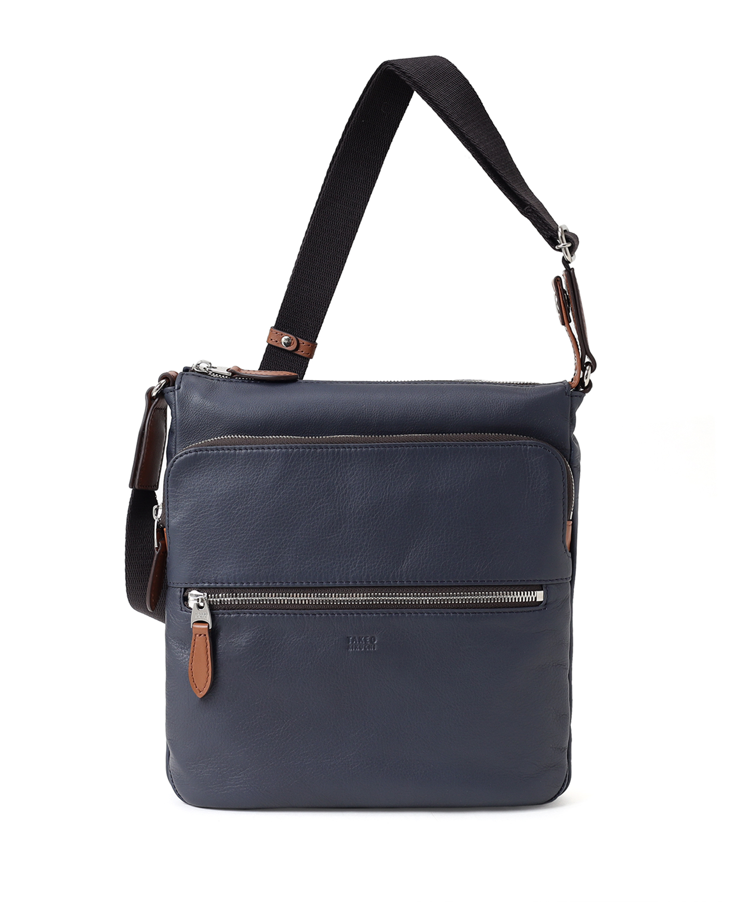 TAKEO KIKUCHI / タケオキクチ ソバージュ レザーショルダーバッグ B5