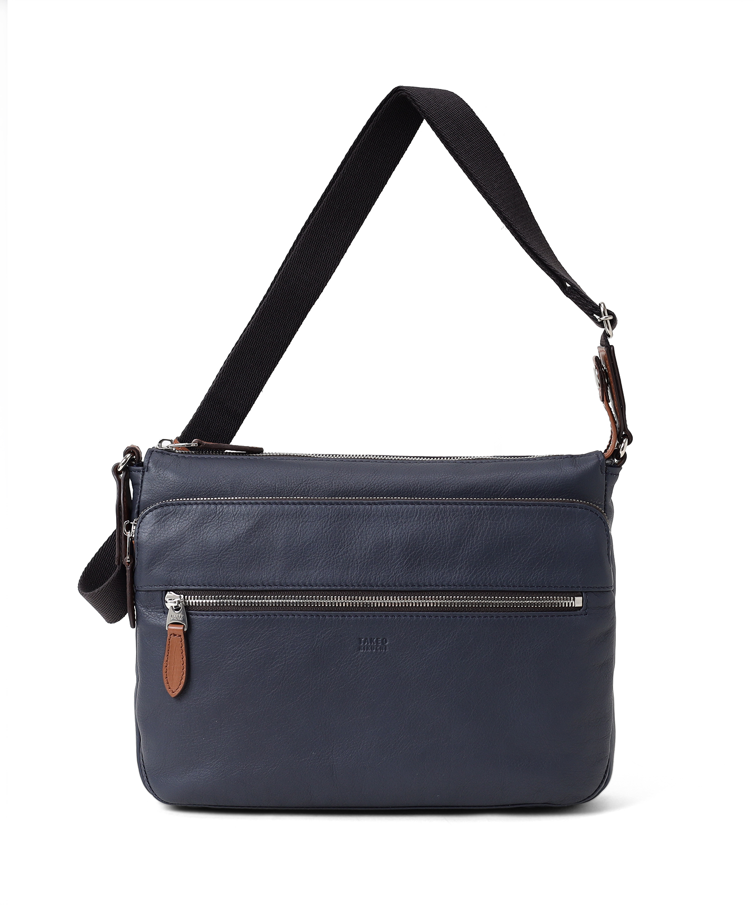 タケオキクチ ソバージュ レザーショルダーバッグ B5(コン)