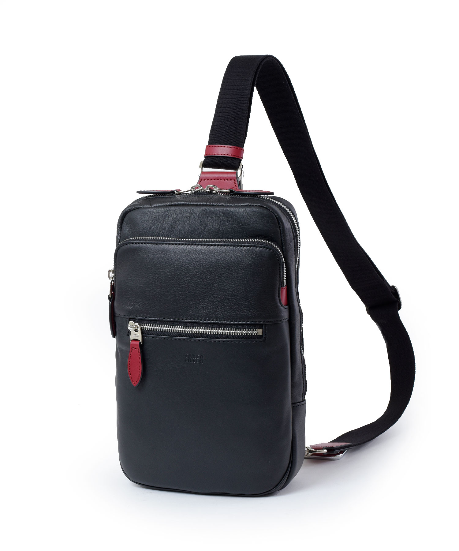 タケオキクチ ソバージュ レザーワンショルダーバッグ(クロ)