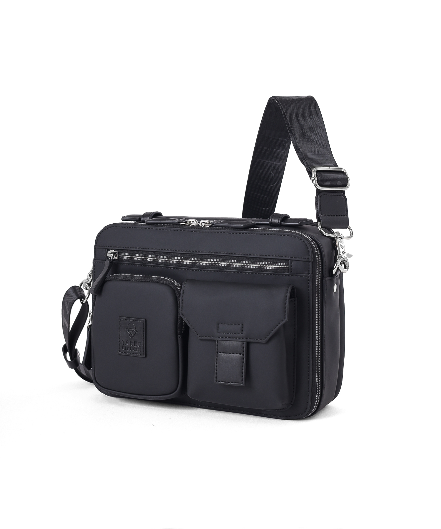 タケオキクチ ベルクロII ショルダーバッグ ヨコ型(クロ)