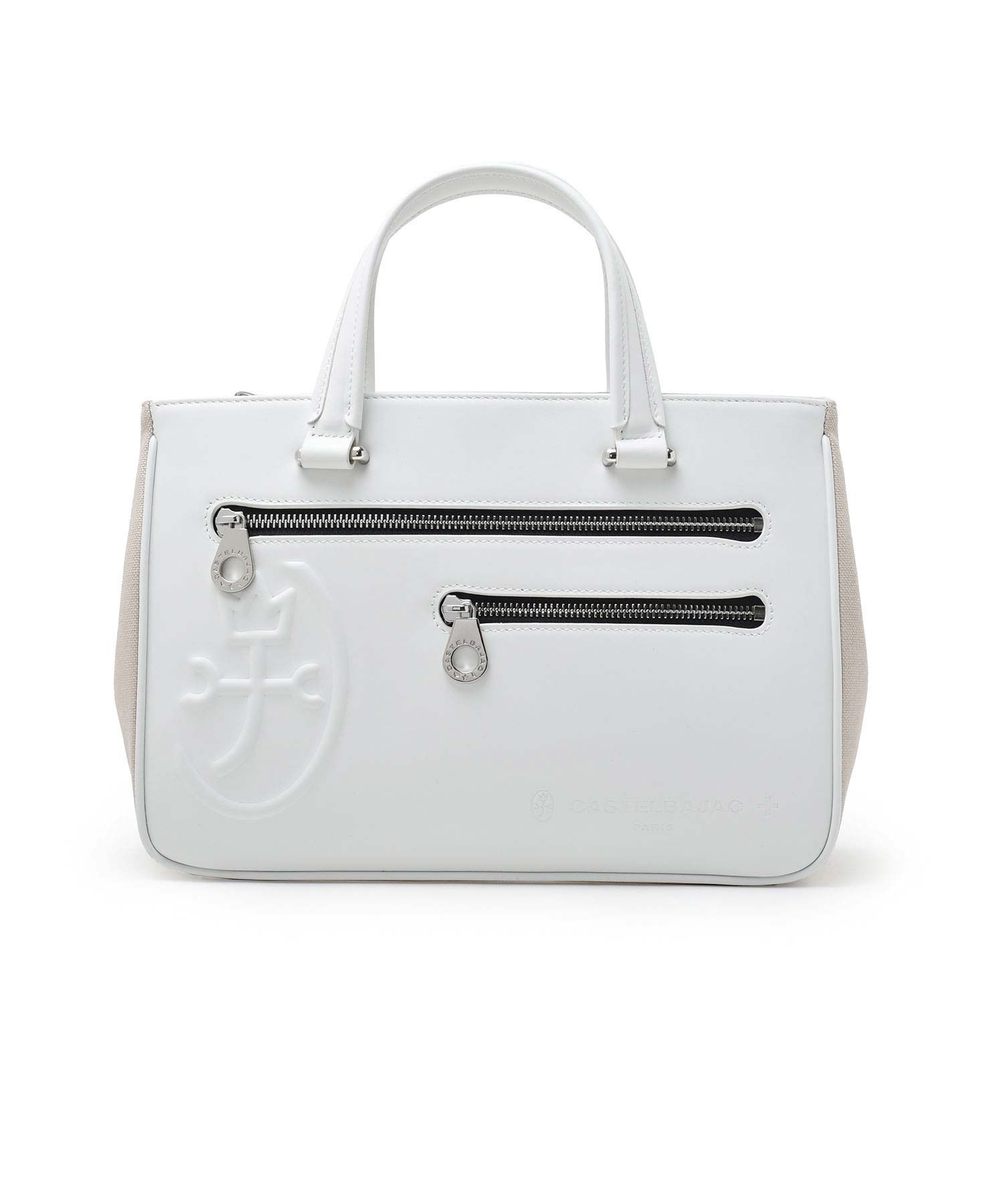 カステルバジャック トリエII レザードライビングトートバッグ(シロ)