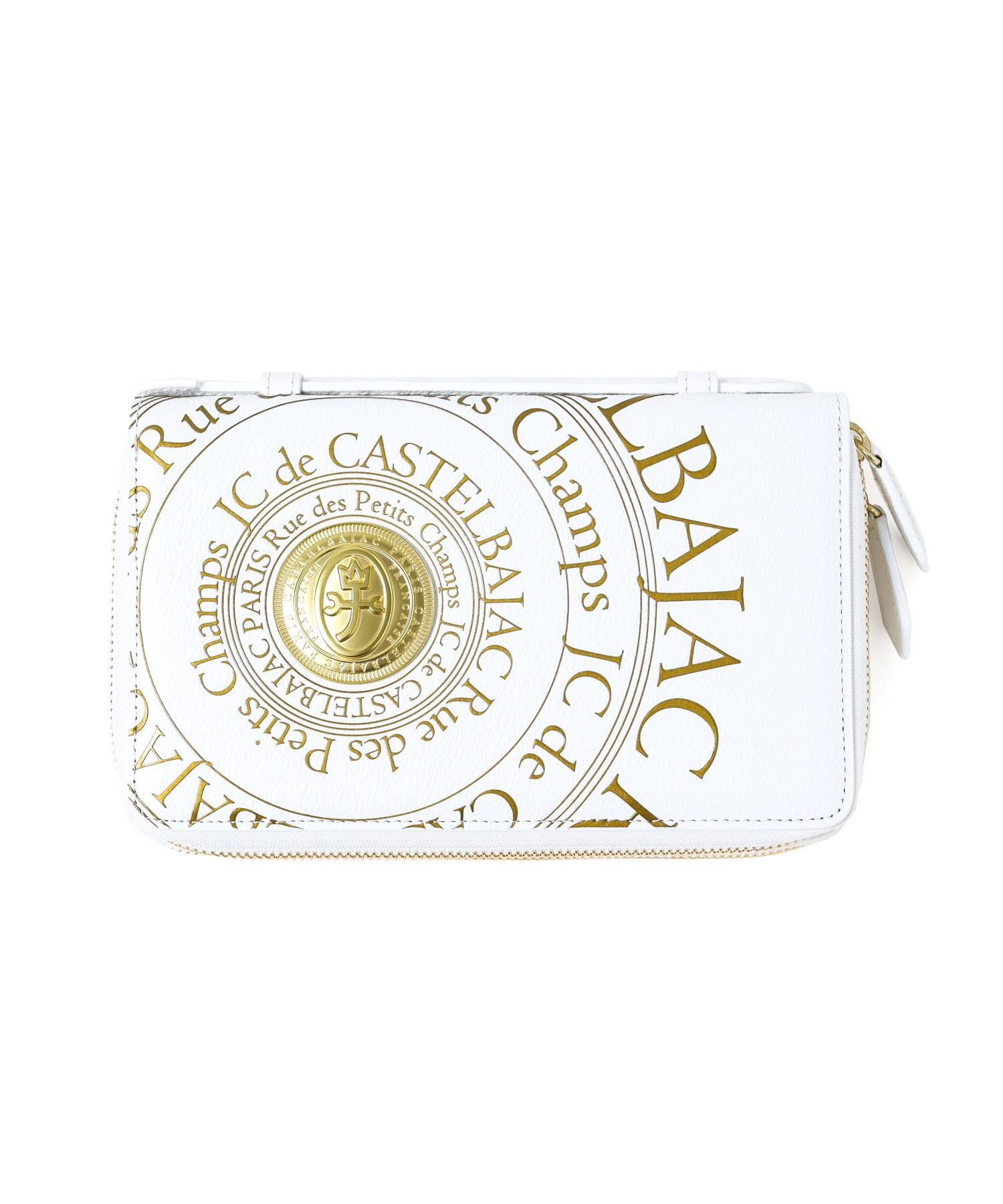 カステルバジャック プルトン メンズバッグ ダブルファスナー カード段25(シロ)